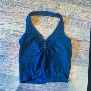 Women's Navy Blue Sleeveless Top